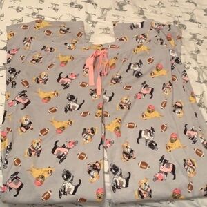 Football dog pajama pants